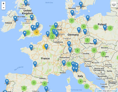 Map of crowdfunding platforms